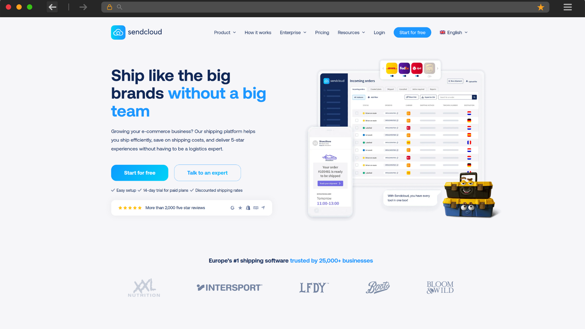 Ship with Sendcloud like the big brands do