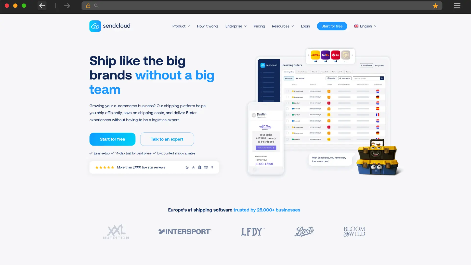 Ship with Sendcloud like the big brands do